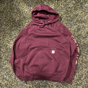 Carhartt Burgundy Hoodie (M, loose fit)